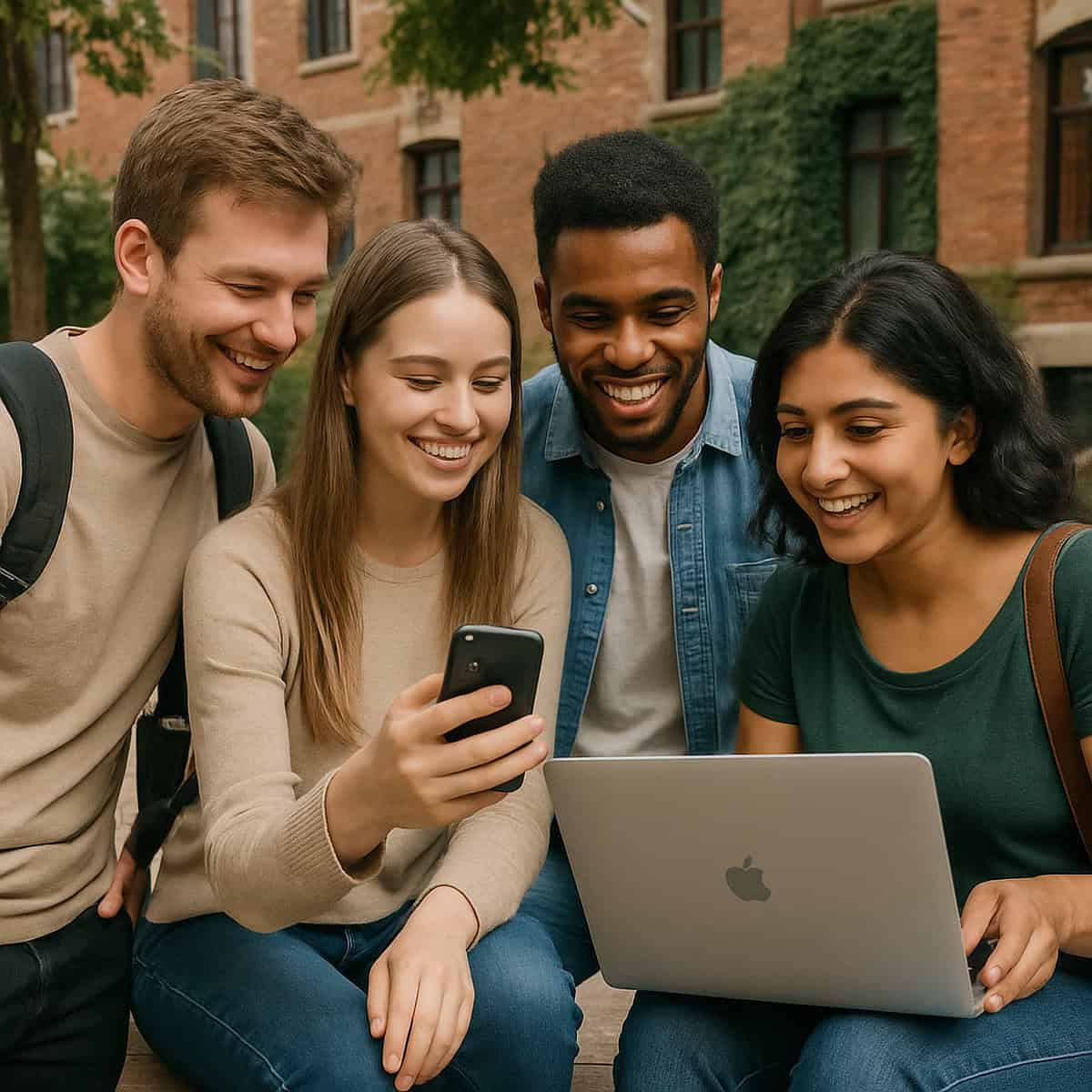 Studenten bei der Jobsuche