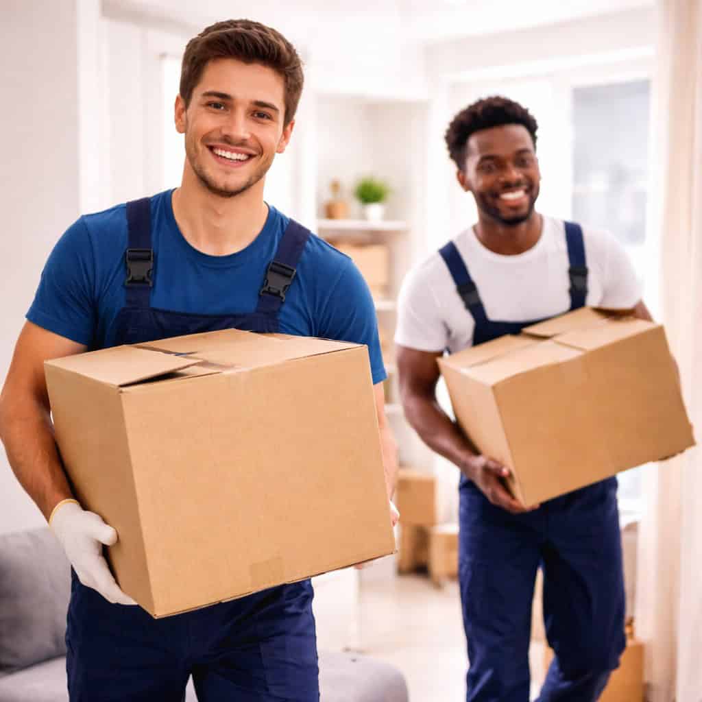 Umzugshelfer bei der Arbeit