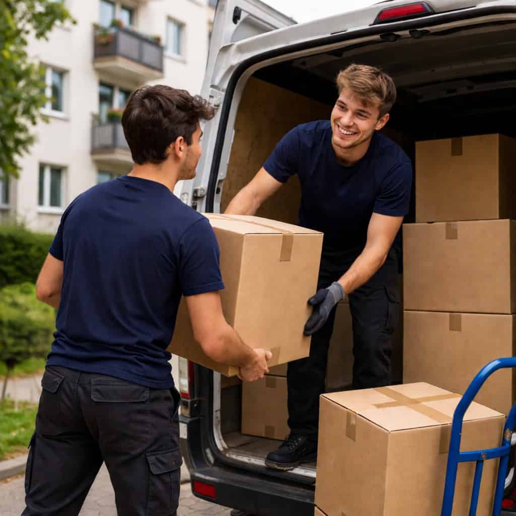 Umzugshelfer beim Einladen
